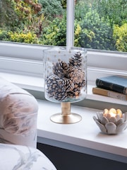 Laura Ashley Stars Glass Hurricanes - Image 1 of 5