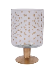Laura Ashley Stars Glass Hurricanes - Image 2 of 5