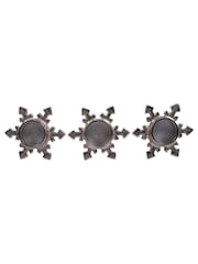 Laura Ashley Silver Set of 3 Small Festive Snowflake Tealight Tea Light Holders - Image 3 of 5