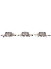 Laura Ashley Silver Set of 3 Small Festive Snowflake Tealight Tea Light Holders - Image 4 of 5
