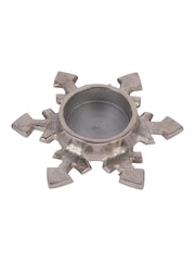 Laura Ashley Silver Set of 3 Small Festive Snowflake Tealight Tea Light Holders - Image 5 of 5