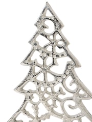 Laura Ashley Silver Festive Cut Xmas Tree Set of 2 - Image 4 of 5