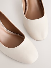 Bone Standard/Wide Fit Forever Comfort® Round Toe Block Court Shoes - Image 4 of 5