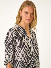 Roman White Abstract Button Detail Tunic - Image 5 of 6