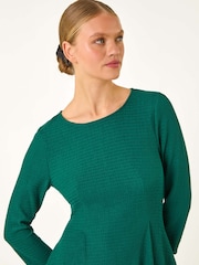 Roman Green Plain Hanky Hem Dress - Image 4 of 5