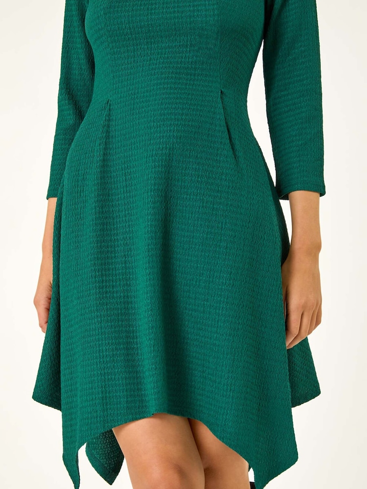 Roman Green Plain Hanky Hem Dress - Image 5 of 5