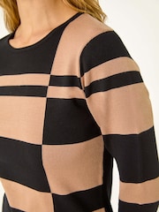 Castanho - Roman Colourblock de malha Dress - Imagem 5 de 5