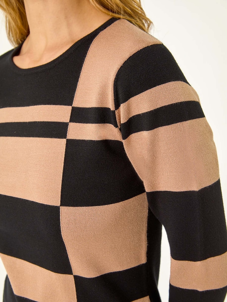 Castanho - Roman Colourblock de malha Dress - Imagem 5 de 5
