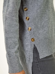 Roman Grey Soft Roll Neck Knit Jumper - Image 5 of 5