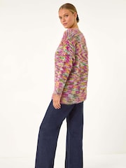 Roman Red Fluffy Knit Jumper - Image 4 of 6