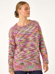 Roman Red Fluffy Knit Jumper - Image 5 of 6