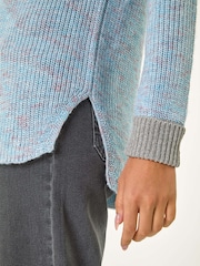 Roman Blue Contrast Cuff Knit Jumper - Image 5 of 5