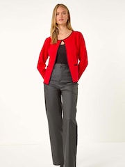 Roman Red Blanket Stitch Cardigan - Image 1 of 5