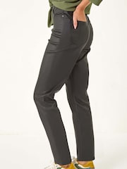 Roman Black Finish Mom Style Jeans - Image 4 of 6