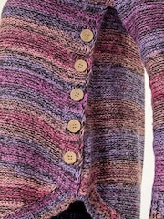 Roman Purple Spacedye Curved Hem Jumper - Image 5 of 5