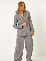 Roman Grey Double Breasted Tailored Jacket - Image 4 of 9