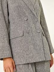 Roman Grey Double Breasted Tailored Jacket - Image 9 of 9