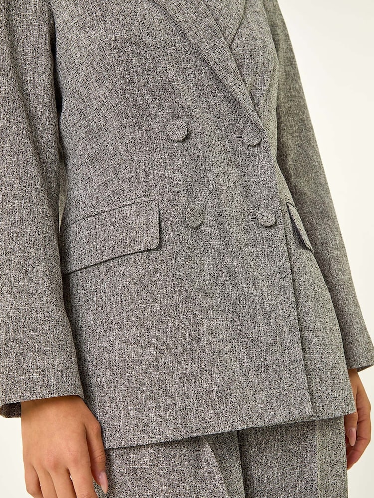Roman Grey Double Breasted Tailored Jacket - Image 9 of 9