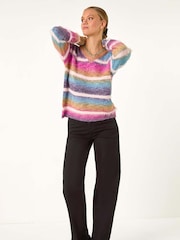 Roman Pink Soft Stripe Knit Jumper - Image 2 of 5