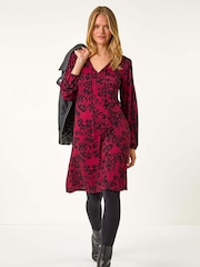Vestido Roman Floral de malha com alças largas - Imagem 1 de 5