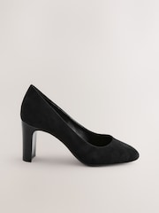 Black Standard/Wide Fit Forever Comfort® Round Toe Block Court Shoes - Image 2 of 7