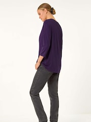 Roman Purple Hotfix Embellished Bow T-Shirt - Image 3 of 5