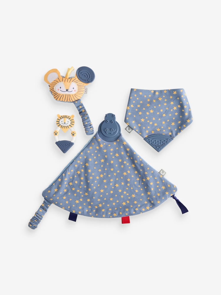 Cheeky Chompers Blue Comfort and Chew Gift Bundle 100% Cotton Bibs - Изображение 1 из 1