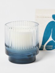 Oliver Bonas Blue Nora Sleep Lavender & Sage Scented Candle - Image 3 of 3