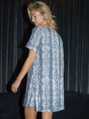 Threadbare Grey Sequin Mini Party Dress - Image 3 of 5