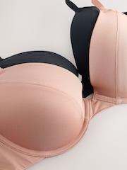 Black/Nude Push Up Pad Plunge A-E Smoothing Ultimate Comfort T-Shirts Bras 2 Pack - Image 11 of 12