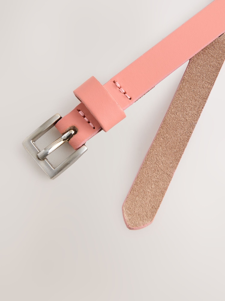 Coral Skinny Leather Belt - Image 2 of 3