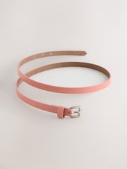 Coral Skinny Leather Belt - Image 3 of 3