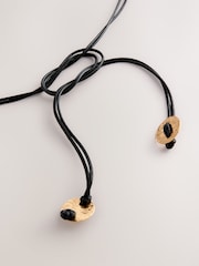 Gold Hammered Disc Rope Belt - Image 3 of 4