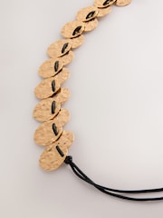 Gold Hammered Disc Rope Belt - Image 4 of 4