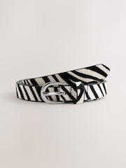 Zebra Skinny Hair on Leather Belt - Image 3 of 5