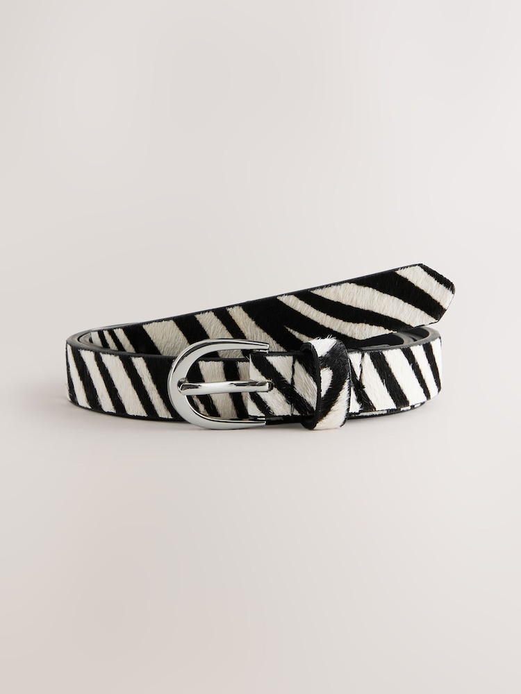 Zebra Skinny Hair on Leather Belt - Image 3 of 5