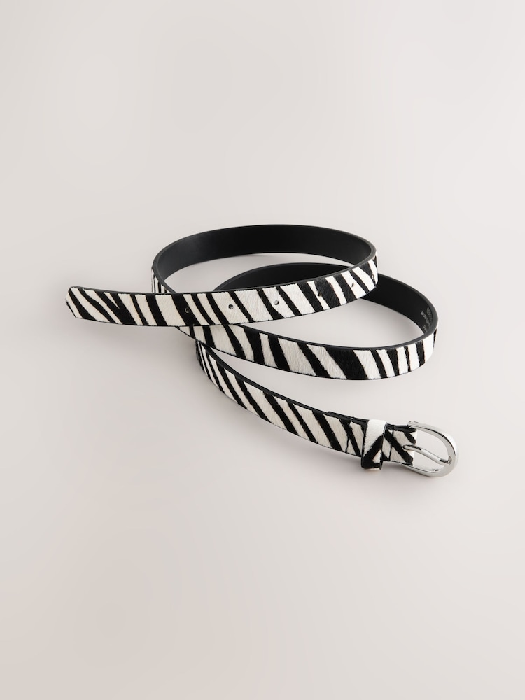 Zebra Skinny Hair on Leather Belt - Image 4 of 5