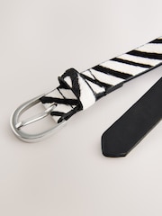 Zebra Skinny Hair on Leather Belt - Image 5 of 5