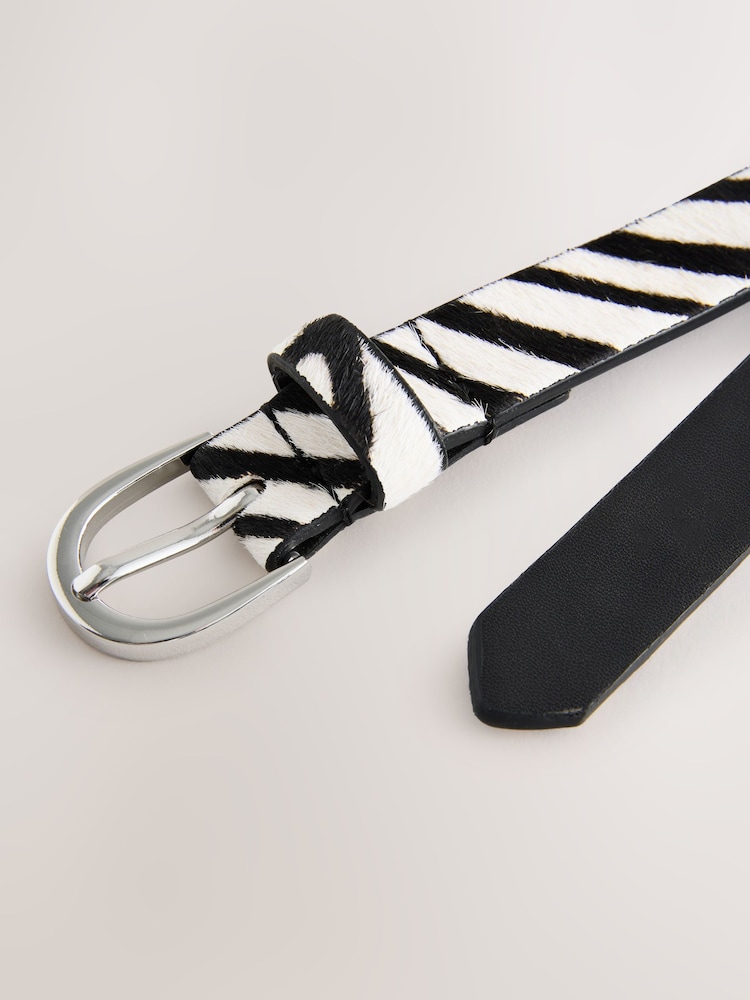 Zebra Skinny Hair on Leather Belt - Image 5 of 5