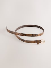 Chocolate Snake Print PU Belt - Image 4 of 5