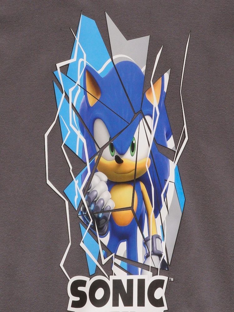Brand Threads Grey Sonic Prime Boys Hoodie - Image 3 of 3