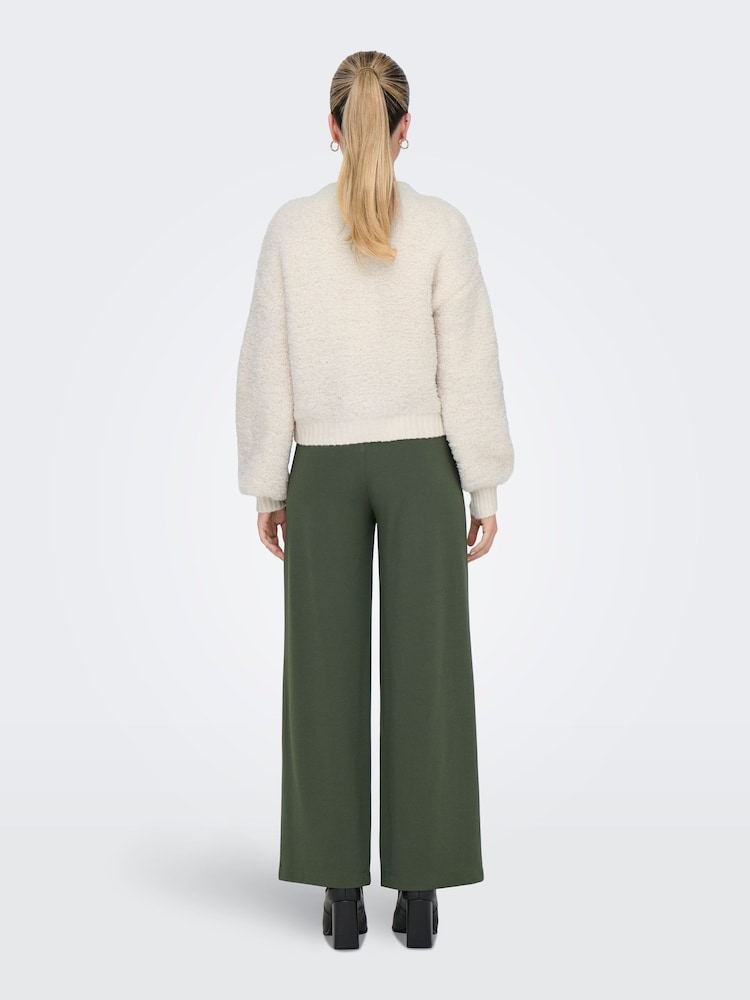 JDY Cream Cosy Knitted Button Cardigan - Image 4 of 7