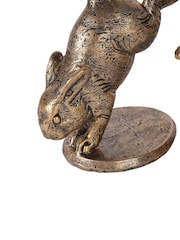 Laura Ashley Set of 2 Gold Hopping Rabbits - Image 6 of 6