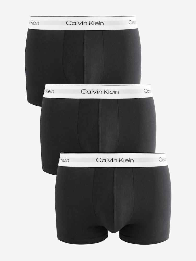 Calvin Klein Classic Black Stretch Trunks Boxers 3 Pack - Image 1 of 7 Calvin Klein Classic Black Stretch Trunks Boxers 3 Pack - Image 1 of 7
