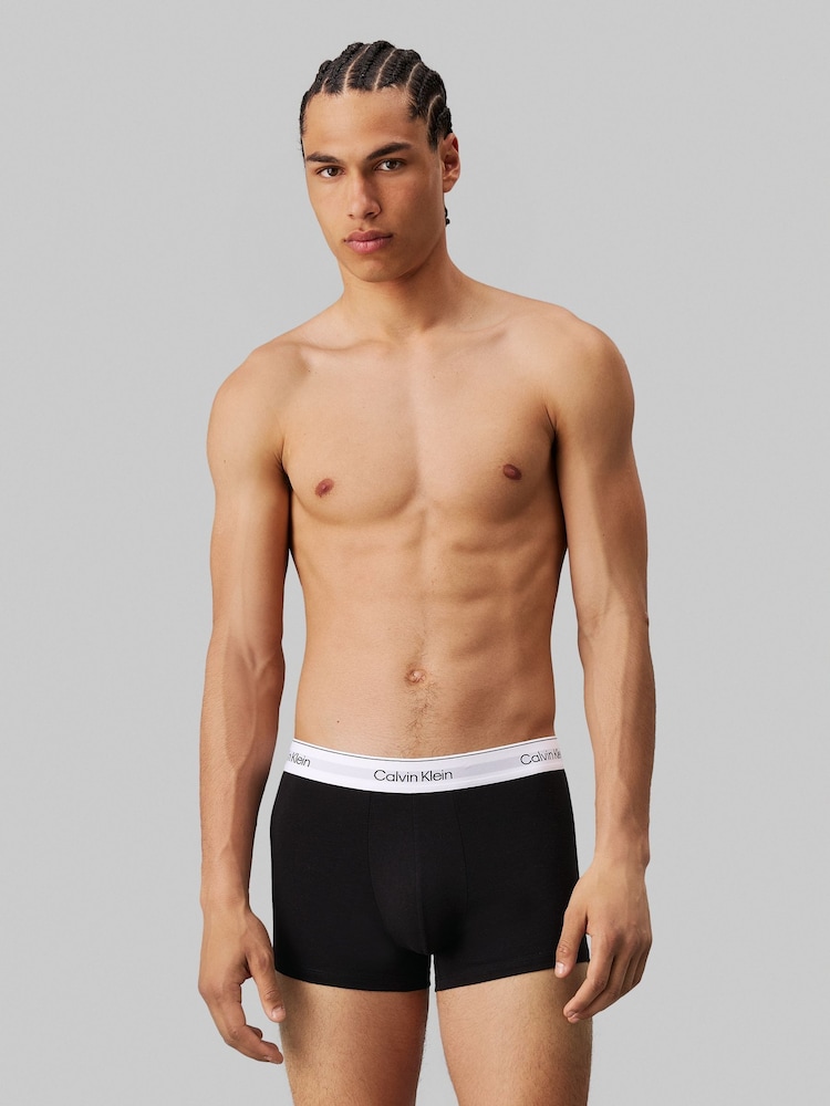 Calvin Klein Classic Black Stretch Trunks Boxers 3 Pack - Image 2 of 7 Calvin Klein Classic Black Stretch Trunks Boxers 3 Pack - Image 2 of 7