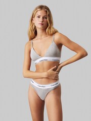 Calvin Klein Grey Triangle Bra with Modern Cotton - Image 1 of 6