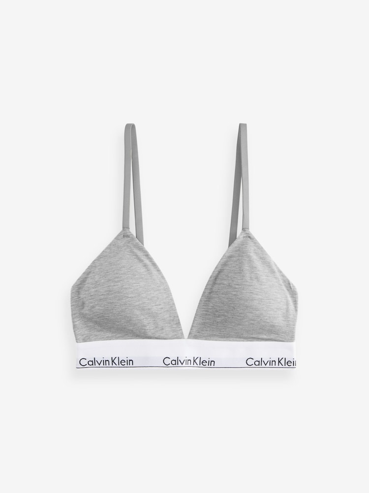 Calvin Klein Grey Triangle Bra with Modern Cotton - Image 6 of 6