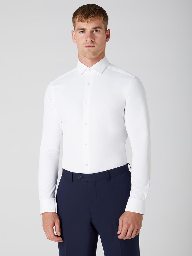 Remus Uomo Slim Fit Cotton Stretch Shirt - صورة 1 من 5