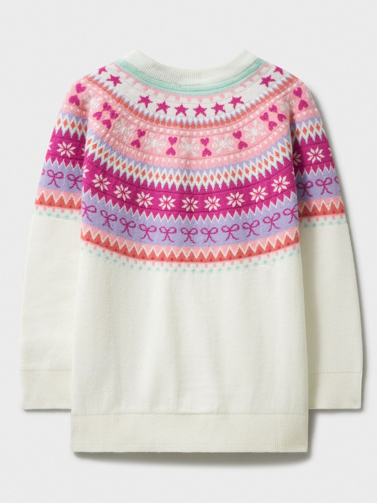 Crew Clothing Company Natural Fairisle Pattern Jumper - Image 2 of 3