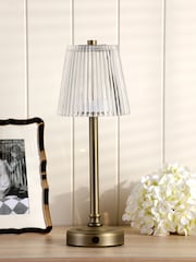 Laura Ashley Matt Antique Brass Callaghan Rechargeable Table Lamp - Image 2 of 6